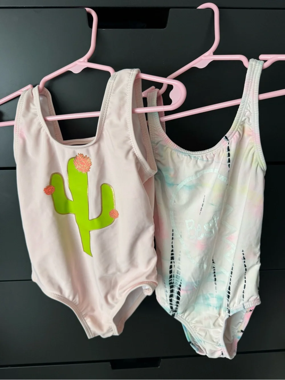 Kids Pink Cactus One-Piece Swimsuit